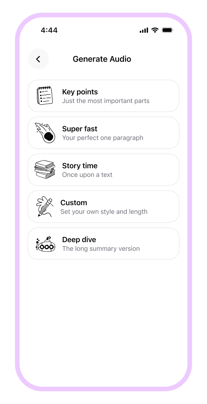 Wordcast generate audio