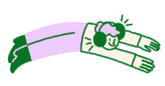 Person flying through the air